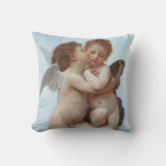 The First Kiss, Amor and Psyche, Bouguereau Cushion (Front)