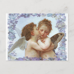 THE FIRST KISS, C.1873 William Bourgeau Postcard
