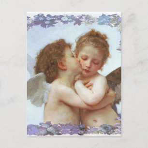 THE FIRST KISS, C.1873 William Bourgeau Postcard