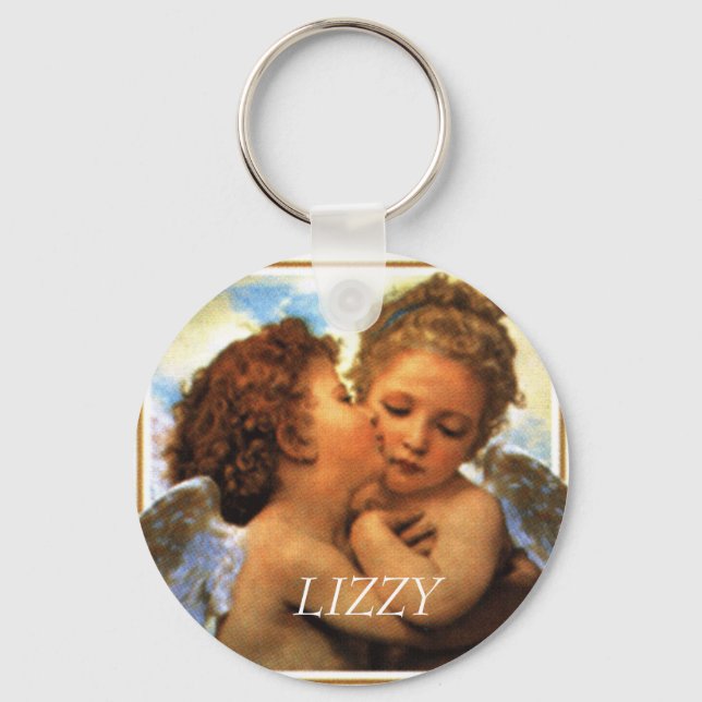 the First kiss  cherubs, LIZZY Key Ring (Front)