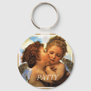 the First kiss  cherubs, PATTY Key Ring