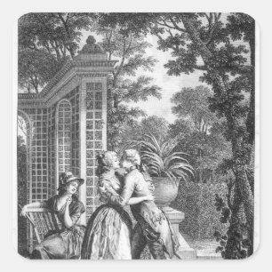 The First Kiss of Love Square Sticker