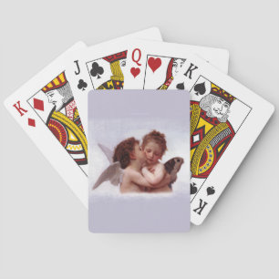 The First Kiss painting by William Bouguereau Playing Cards