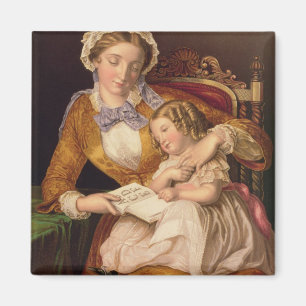 The First Lesson, pub. by Baxter, 1855 (print) Magnet