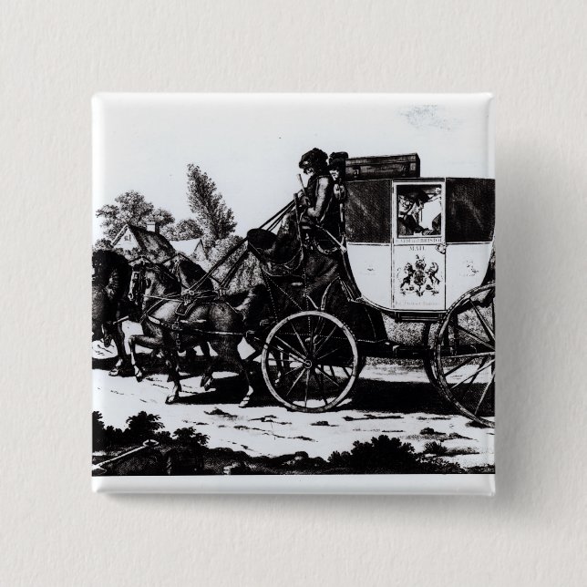 The First Mail Coach, 1784 15 Cm Square Badge (Front)