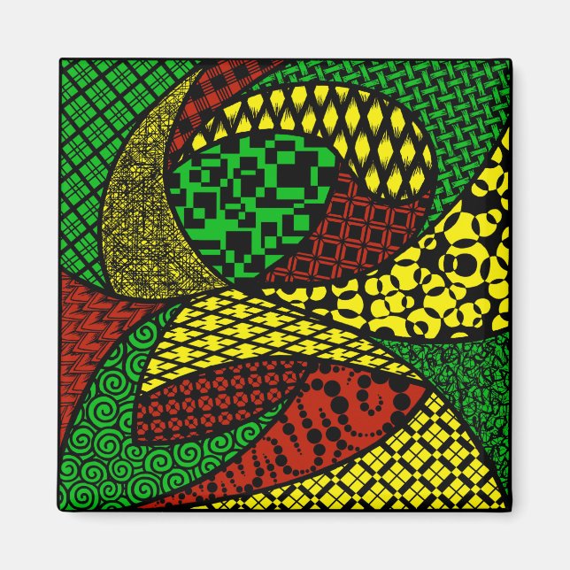 "The First Mix" Square Magnet (Front)