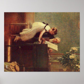 The First Piano Lesson by Muenier Poster
