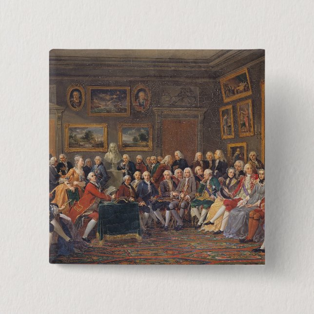 The First Reading at Mme 15 Cm Square Badge (Front)