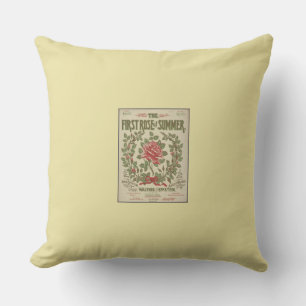 The First Rose of summer - yellow Cushion
