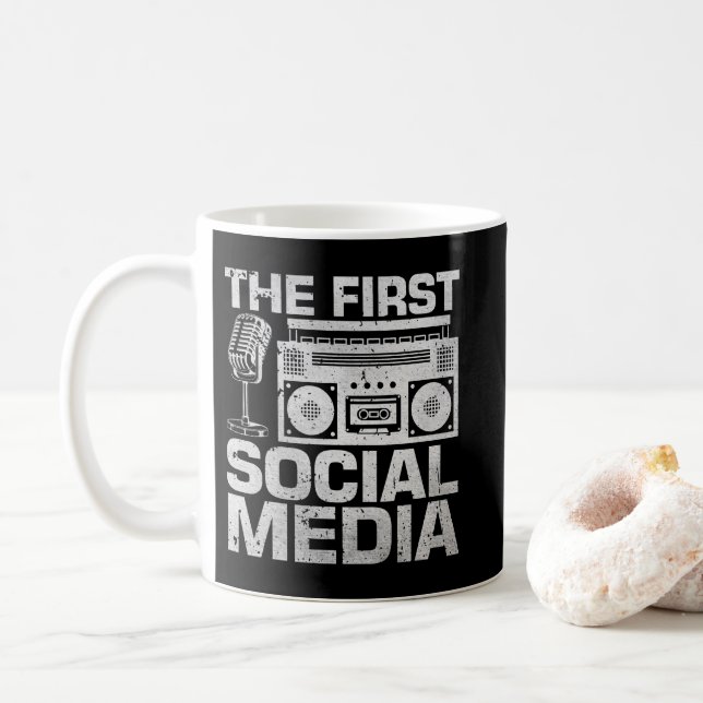 The First Social Media Ham Radio Amateur Radio Ope Coffee Mug (With Donut)