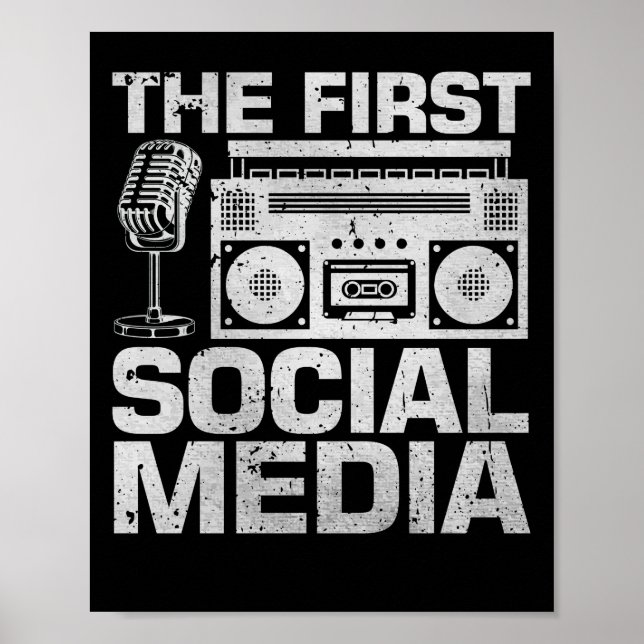 The First Social Media Ham Radio Amateur Radio Ope Poster (Front)