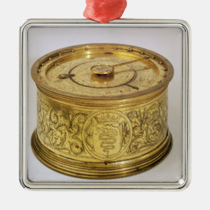 The first spring driven clock with fusee, 1525 metal ornament