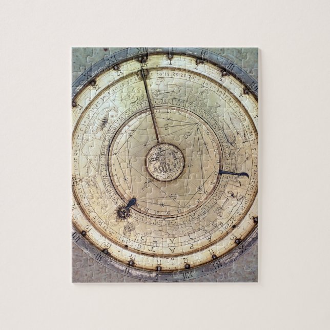 The first spring driven clock with fusee, view of jigsaw puzzle (Vertical)