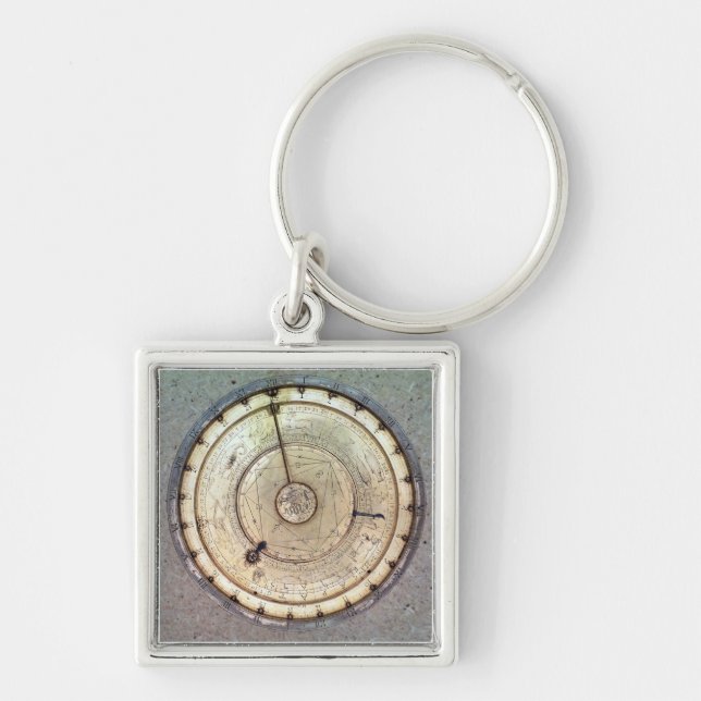 The first spring driven clock with fusee, view of key ring (Front)