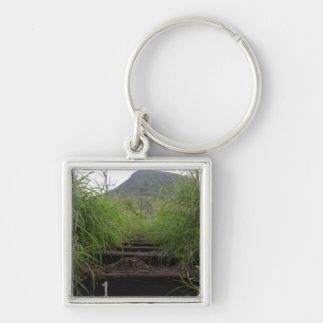 The first step invites hikers up Koko Crater Key Ring (Front)