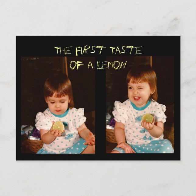 The First Taste of a Lemon Postcard (Front)