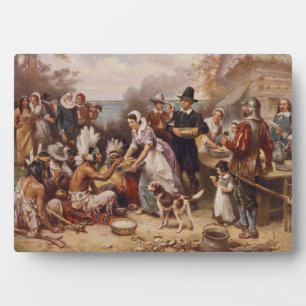The first Thanksgiving 1621 c.1932 Plaque