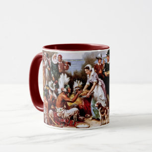 The First Thanksgiving 1621. Fine Art Gift Mugs