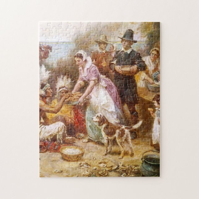 The First Thanksgiving 1621 Jigsaw Puzzle (Vertical)