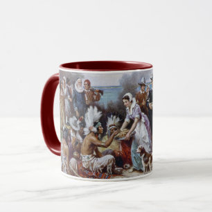 The First Thanksgiving by Jean Ferris c. 1912 Mug