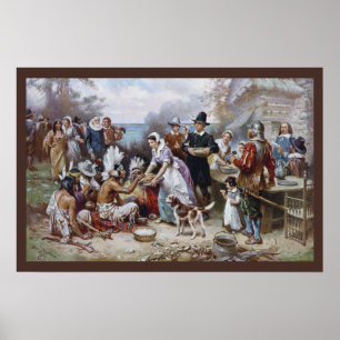 The First Thanksgiving by Jean Ferris c. 1912 Poster
