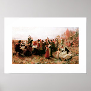 The First Thanksgiving in Plymouth Fine Art Poster