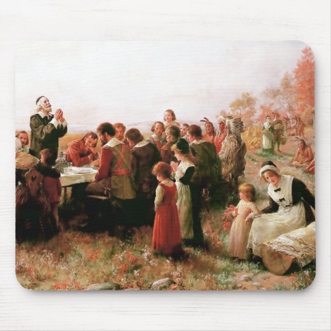 The First Thanksgiving in Plymouth Mouse Pad (Front)