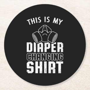 The First Time Being Husband Gift For Wifes Round Paper Coaster