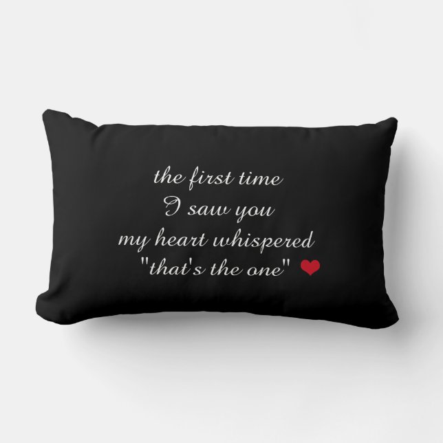 The First Time I Saw You. Lumbar Cushion (Front)