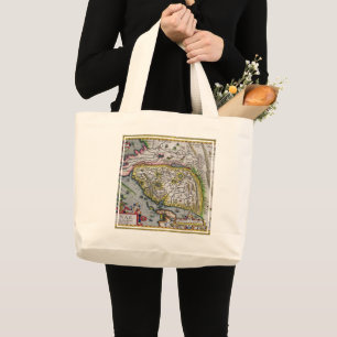The First Western Atlas China 1584 Large Tote Bag