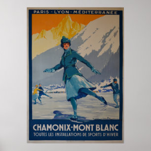 the first winter olympics 1924 poster