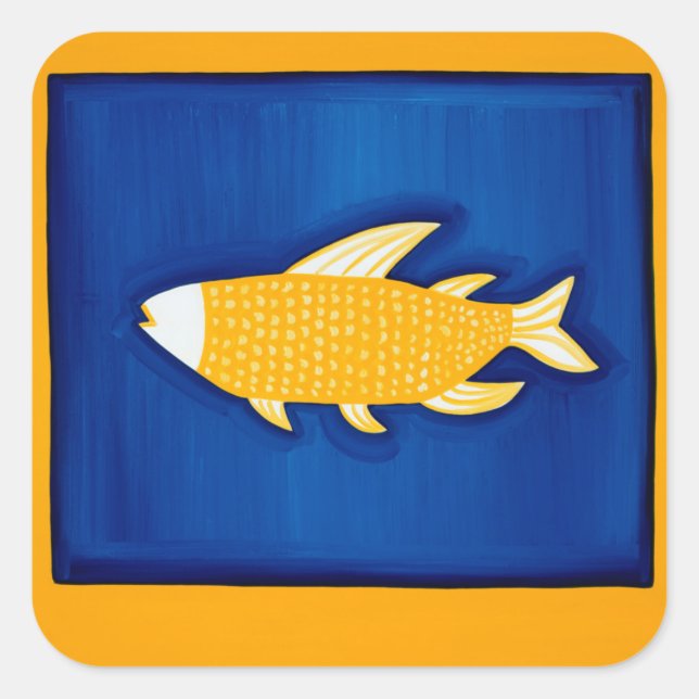 The Fish 1998 Square Sticker (Front)