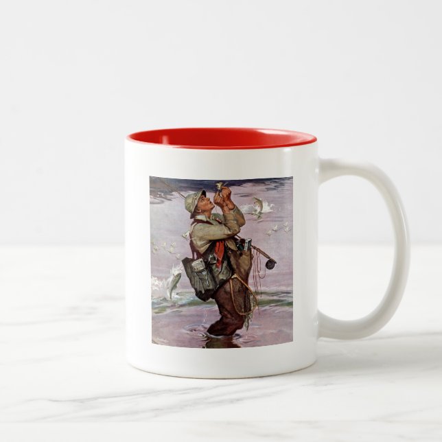 The Fish are Jumping Two-Tone Coffee Mug (Right)