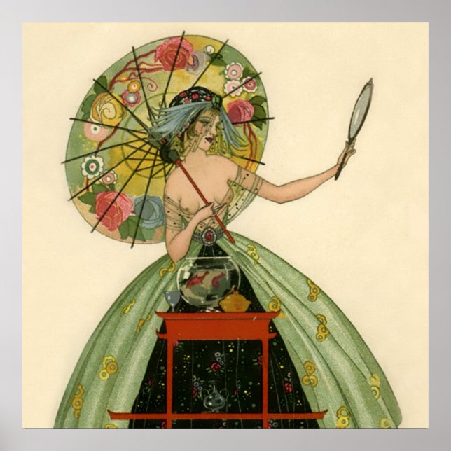 “The Fish Bowl” by Umberto Brunelleschi Poster (Front)