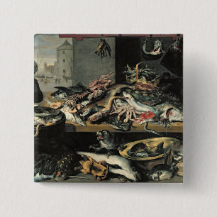 The Fish Market 15 Cm Square Badge