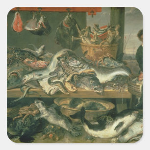 The Fish Market, 1618-21 Square Sticker