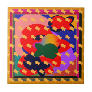 The Fish Pond Decorative Ceramic Wall Tile