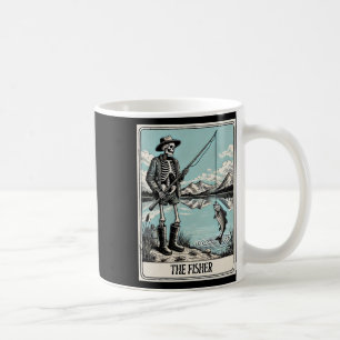The Fisher Skeleton Tarot Card For Fishing Lovers Coffee Mug