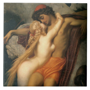 The Fisherman and the Siren (by Frederic Leighton) Ceramic Tile