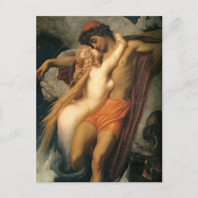 The Fisherman and the Syren | Frederic Leighton Postcard (Front)