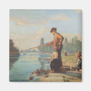 The Fisherman (Fishing Outdoors) (Angling) (River) Magnet
