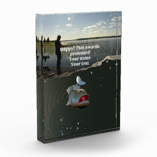 The fisherman. Happy fishing Photo Block