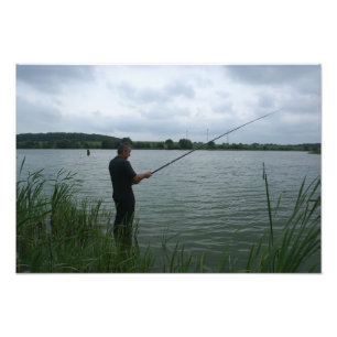 The fisherman in the evening photo print