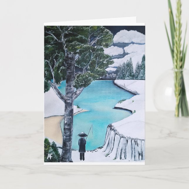 The Fisherman Painting by Alfred Fox Card (Front)