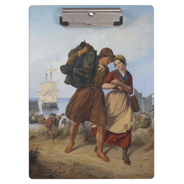 The Fisherman's Homecoming (by Rudolf Jordan) Clipboard (Front)