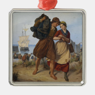 The Fisherman's Homecoming (by Rudolf Jordan) Metal Ornament