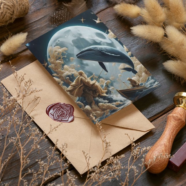 The Fisherman's Lunar Catch Postcard (Creator Uploaded)