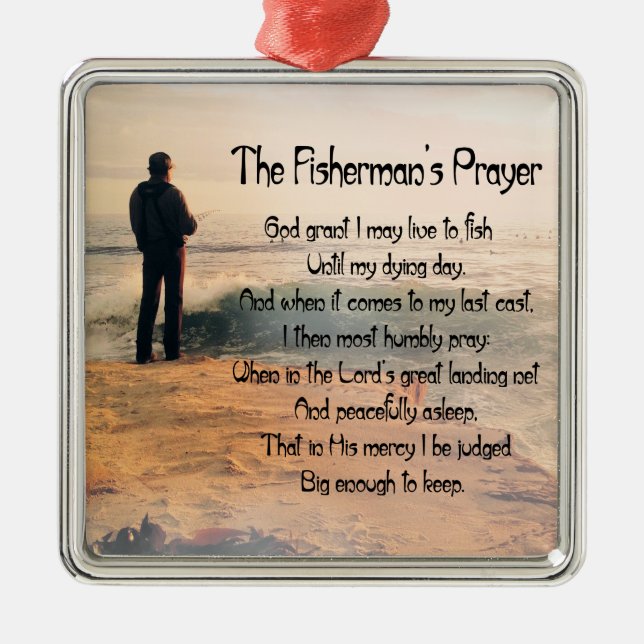 The Fishermans Prayer Metal Tree Decoration (Front)
