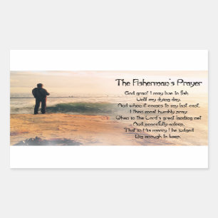 The Fishermans Prayer Rectangular Sticker
