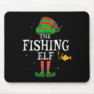 The Fishing Elf Group Matching Family Christmas Fi Mouse Pad